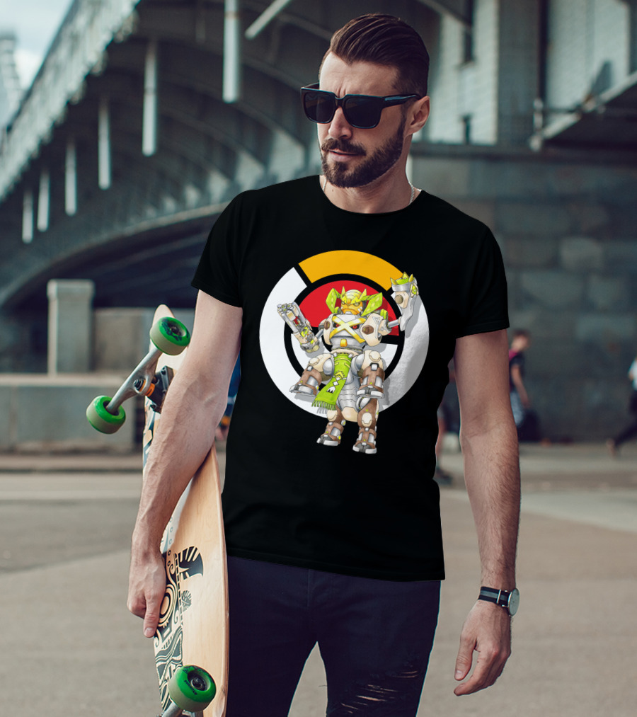 Pokemon X Over Terrakion Metagross Orisa Mecha Crossover T-Shirt