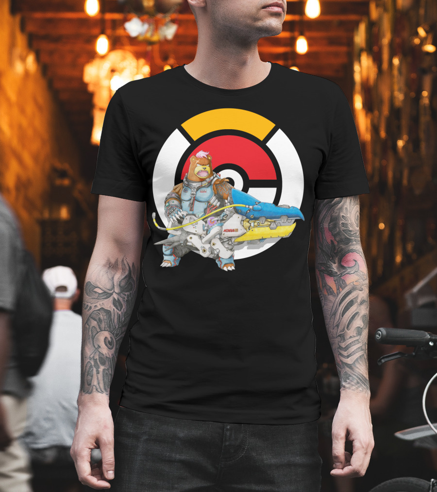 Pokemon X Over Ursaring X Zarya Whale Воина T-Shirt