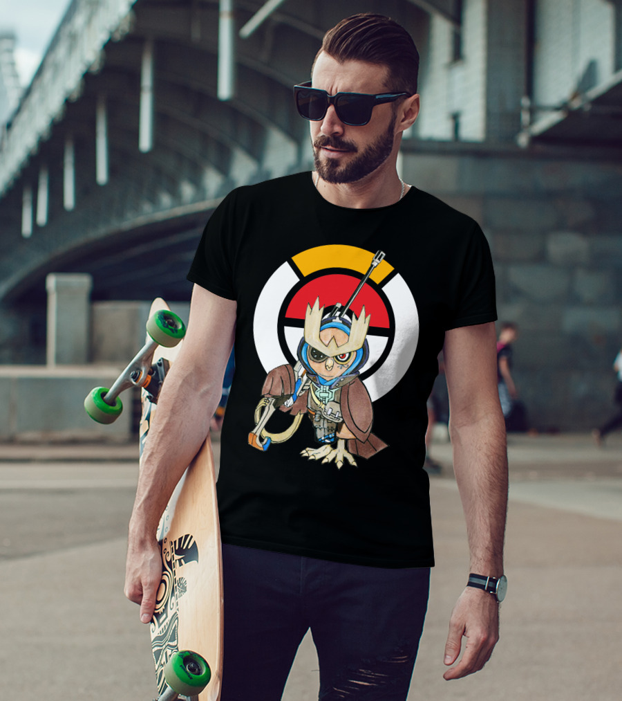 POKEMON X OVERWATCH 36 NOCTOWL X ANA T-Shirt
