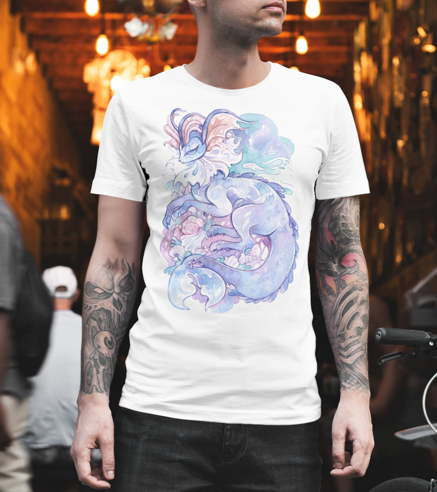Watercolor Pokemon Vaporeon Pastel Dreamy T-Shirt