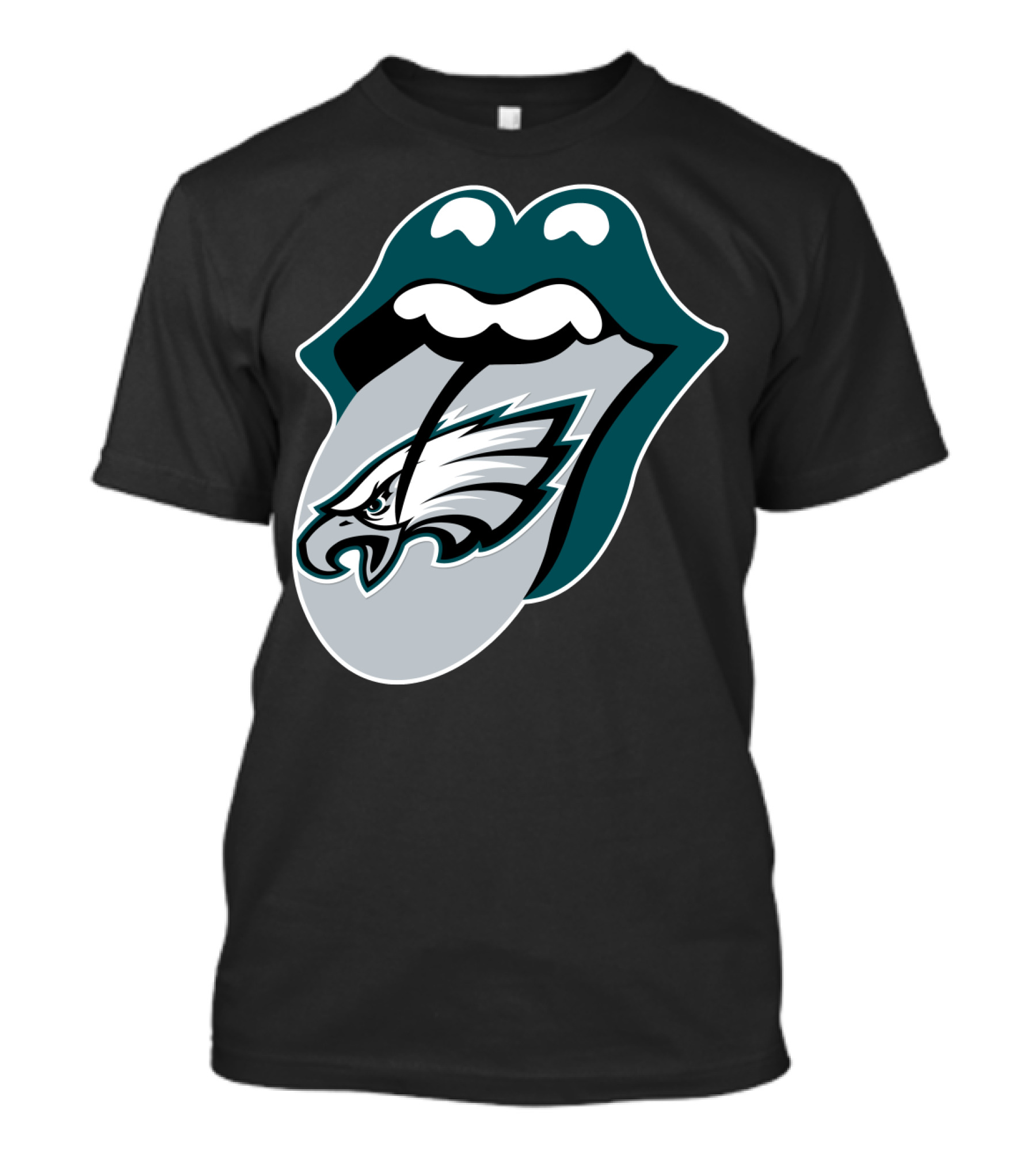 Rolling Stones Philadelphia Eagles Inspired Tongue T-Shirt