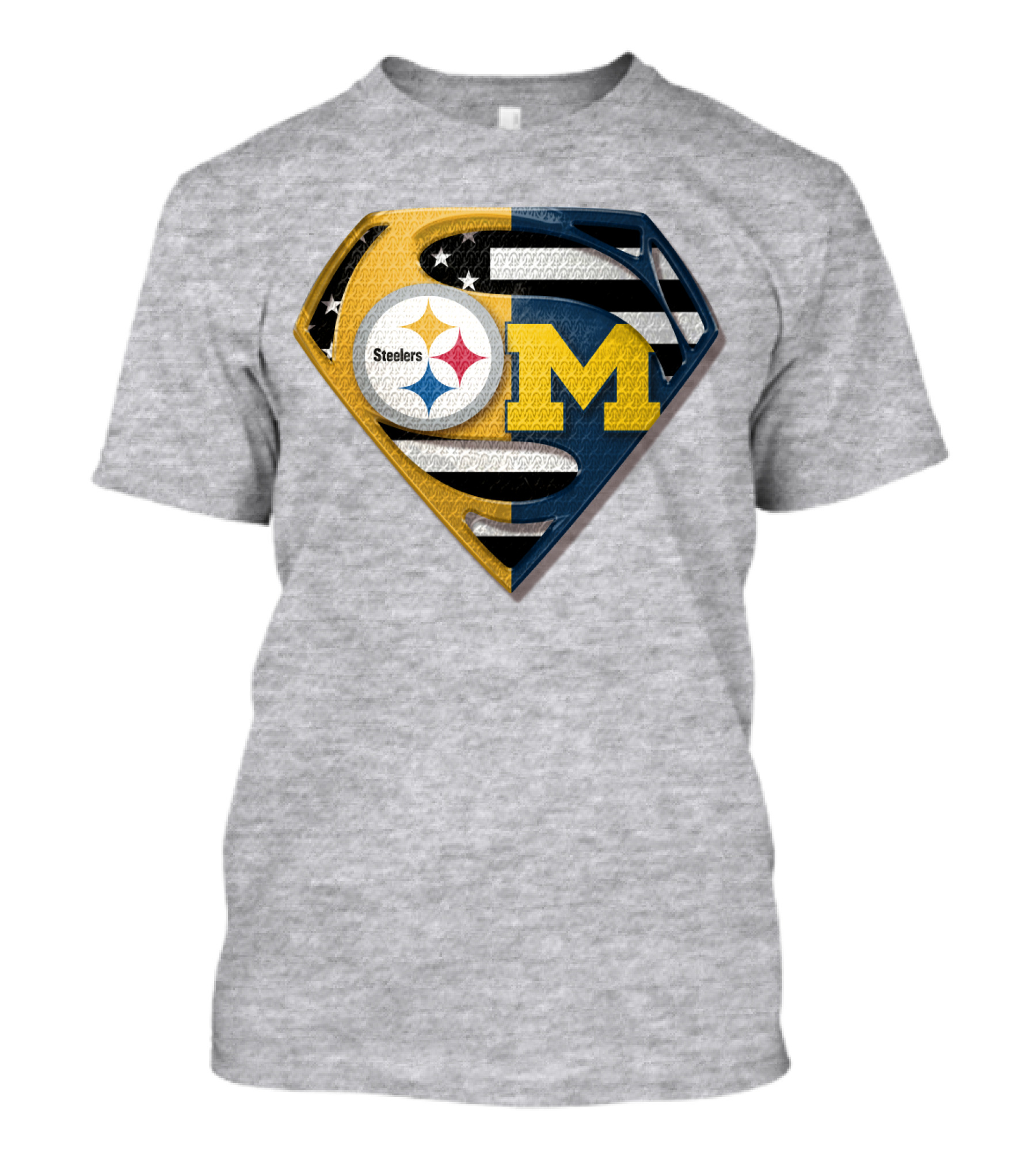 Steelers Michigan Wolverines Superman T-Shirt