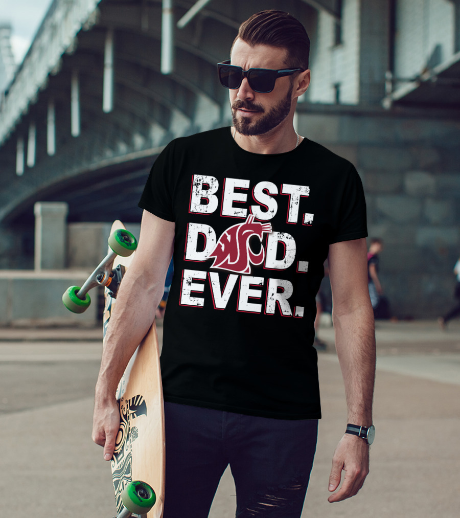 Best Dad Ever Washington State University T-Shirt