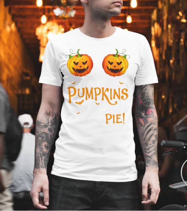 Pumpkins You Should See My Pie with Halloween Jack-O'-Lanterns and Bats T-Shirt Pumpkins You Should See My Pie with Halloween Jack-O'-Lanterns and Bats T-Shirt