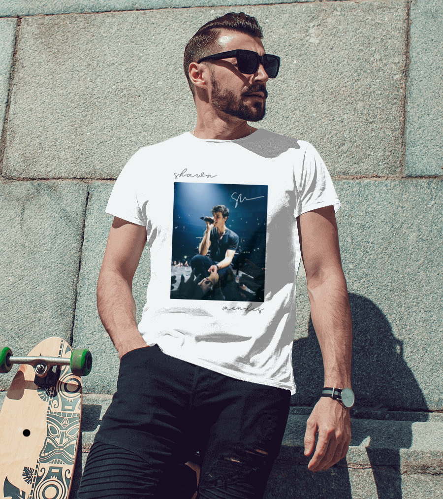 Shawn Mendes Signature Sm Concert Image T-Shirt