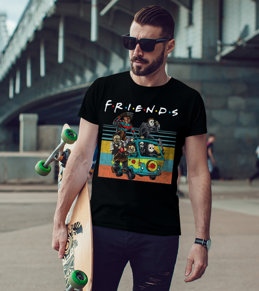 F.R.I.E.N.D.S Horror Movie Characters In Van T-Shirt