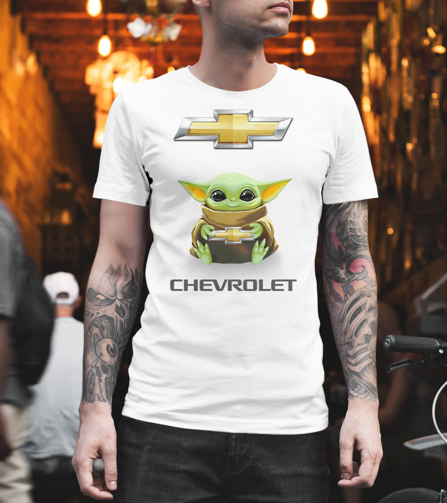 Baby Yoda Holding Chevrolet T-Shirt