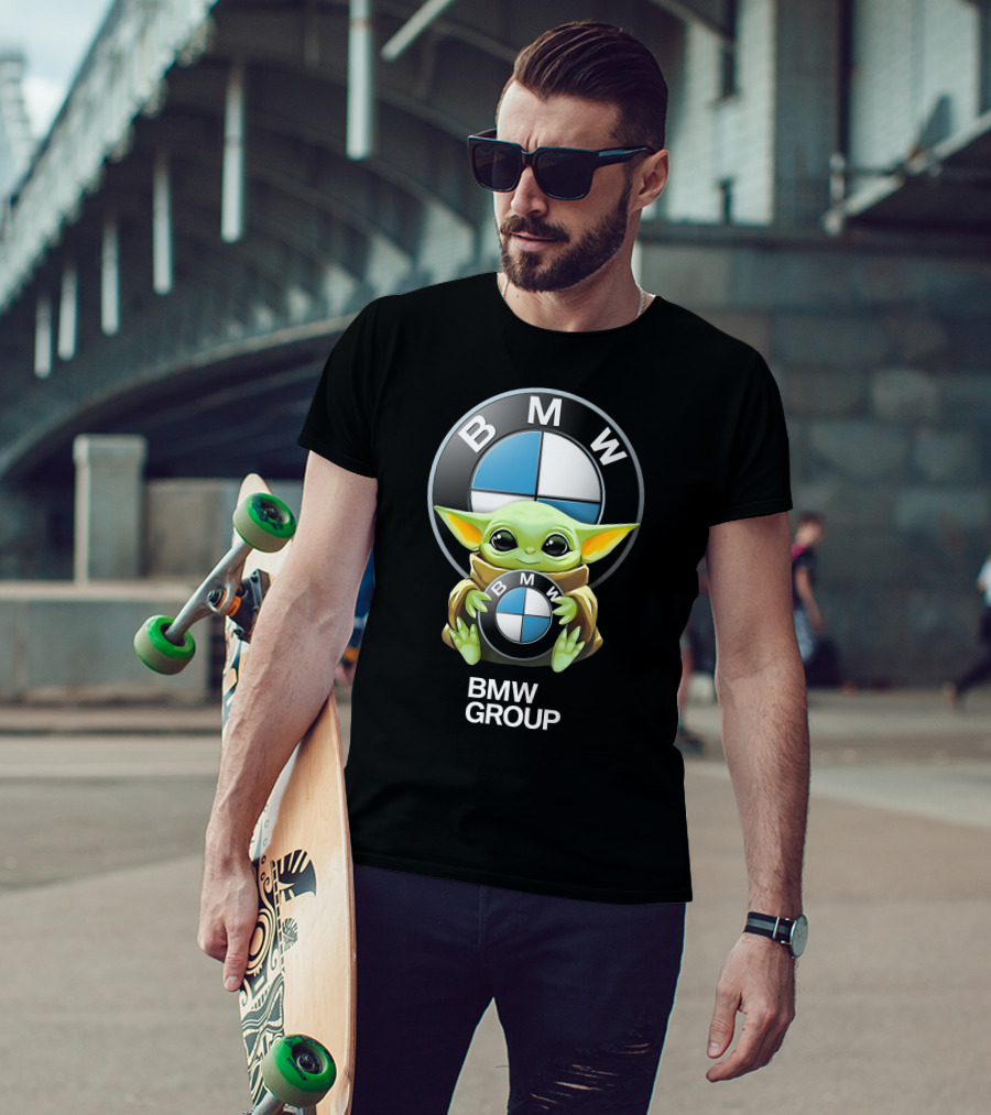 BMW Group Star Wars Baby Yoda Hug BMW T-Shirt