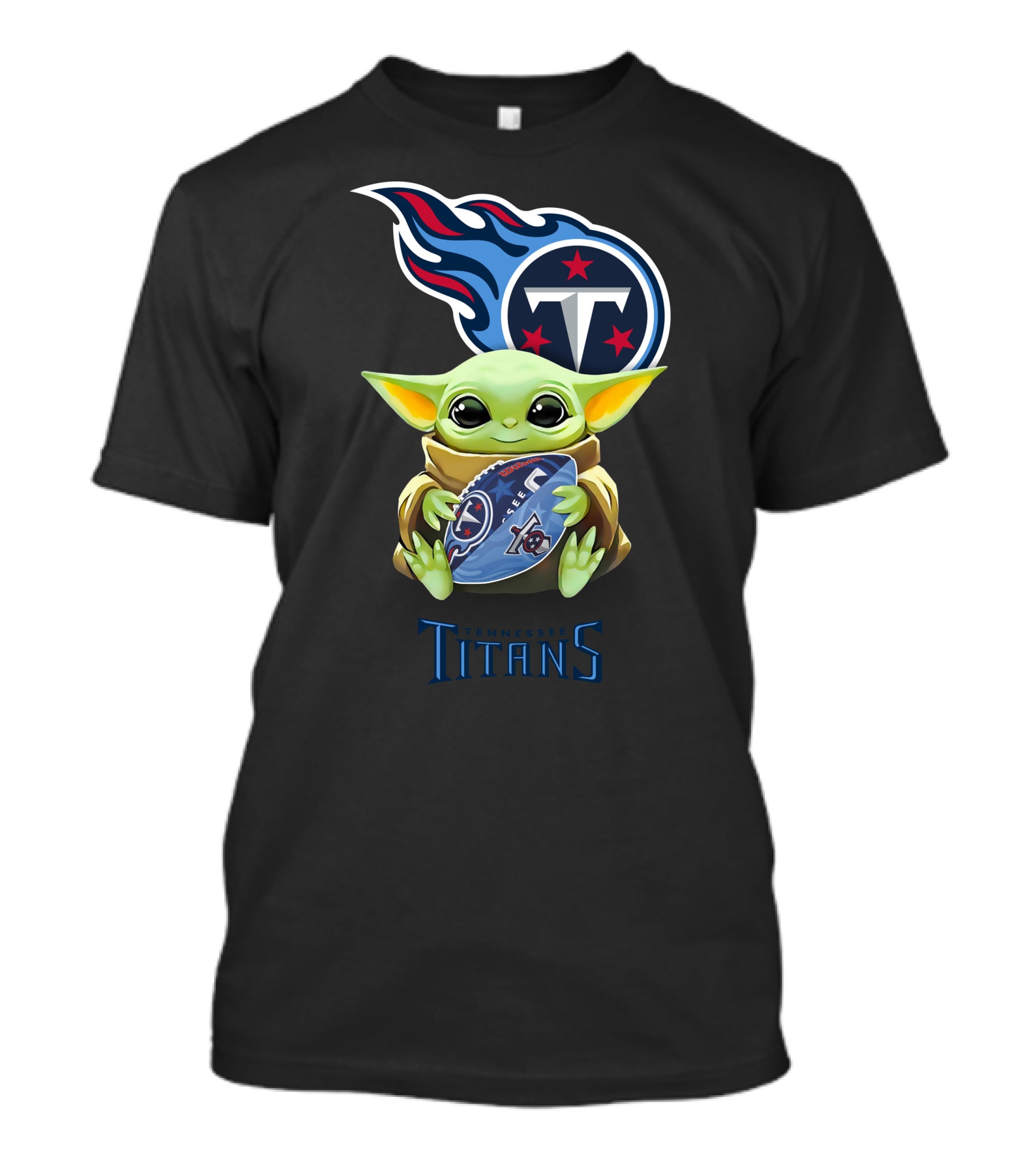 Star Wars The Child Holding Tennessee Titans Football Tailgate T-Shirt