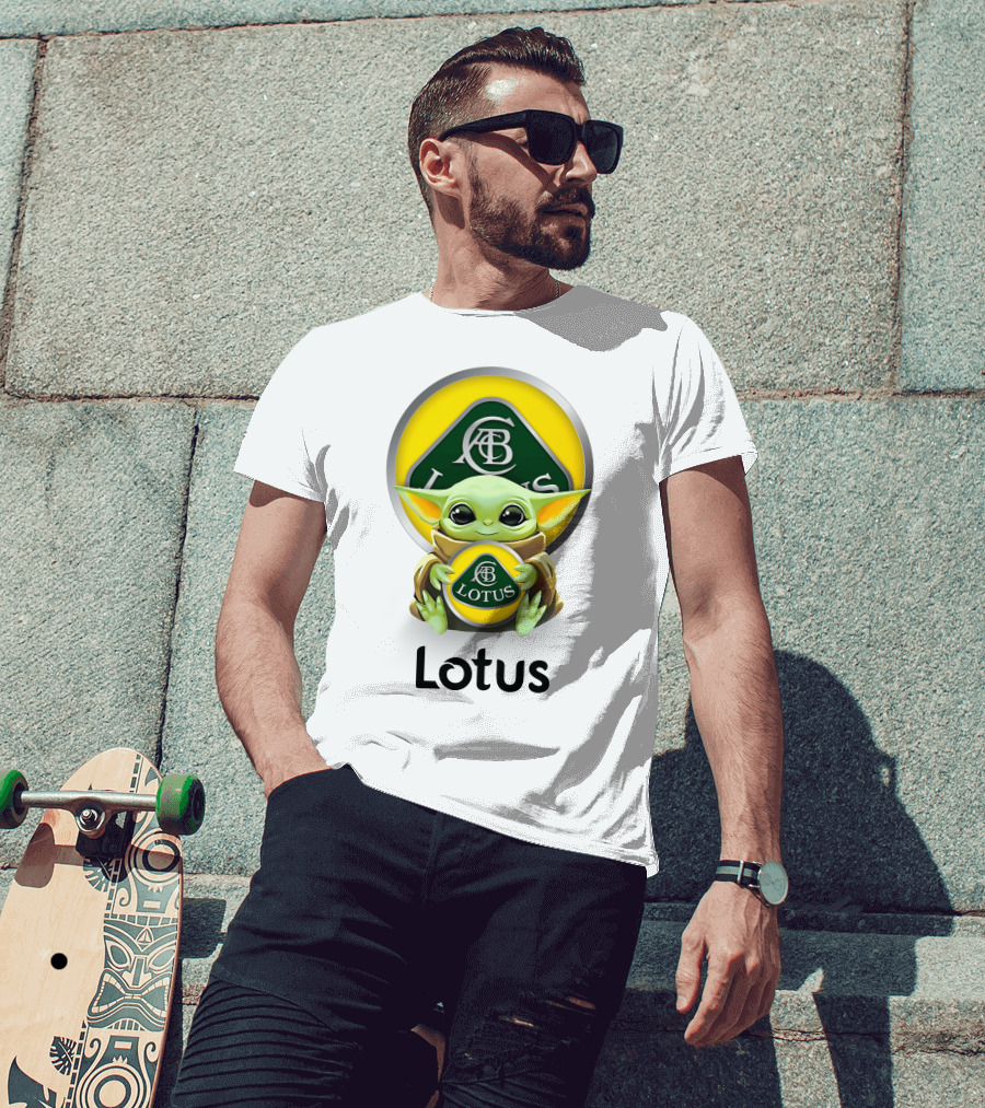 Lotus Baby Yoda Hugging Abc T-Shirt