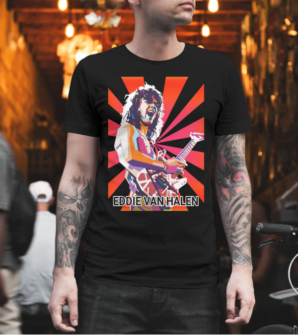 Eddie Van Halen Retro Pop T-Shirt Eddie Van Halen Retro Pop T-Shirt
