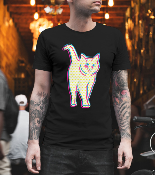 Psychedelic Cool Cat Pop Art for Cat Lovers in Vibrant Colors T-Shirt Psychedelic Cool Cat Pop Art for Cat Lovers in Vibrant Colors T-Shirt
