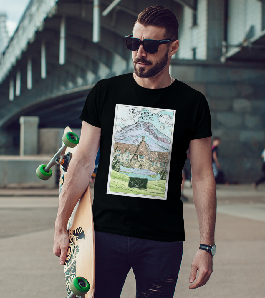 Stay At The Overlook Hotel In The Colorado Rockies Snowy Mountain T-Shirt