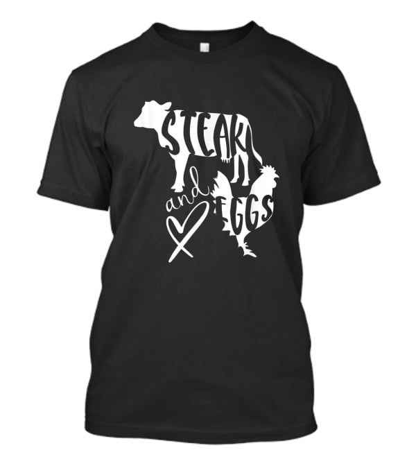 Steak And Eggs Funny Keto Low Carb Cow And Chicken T-Shirt