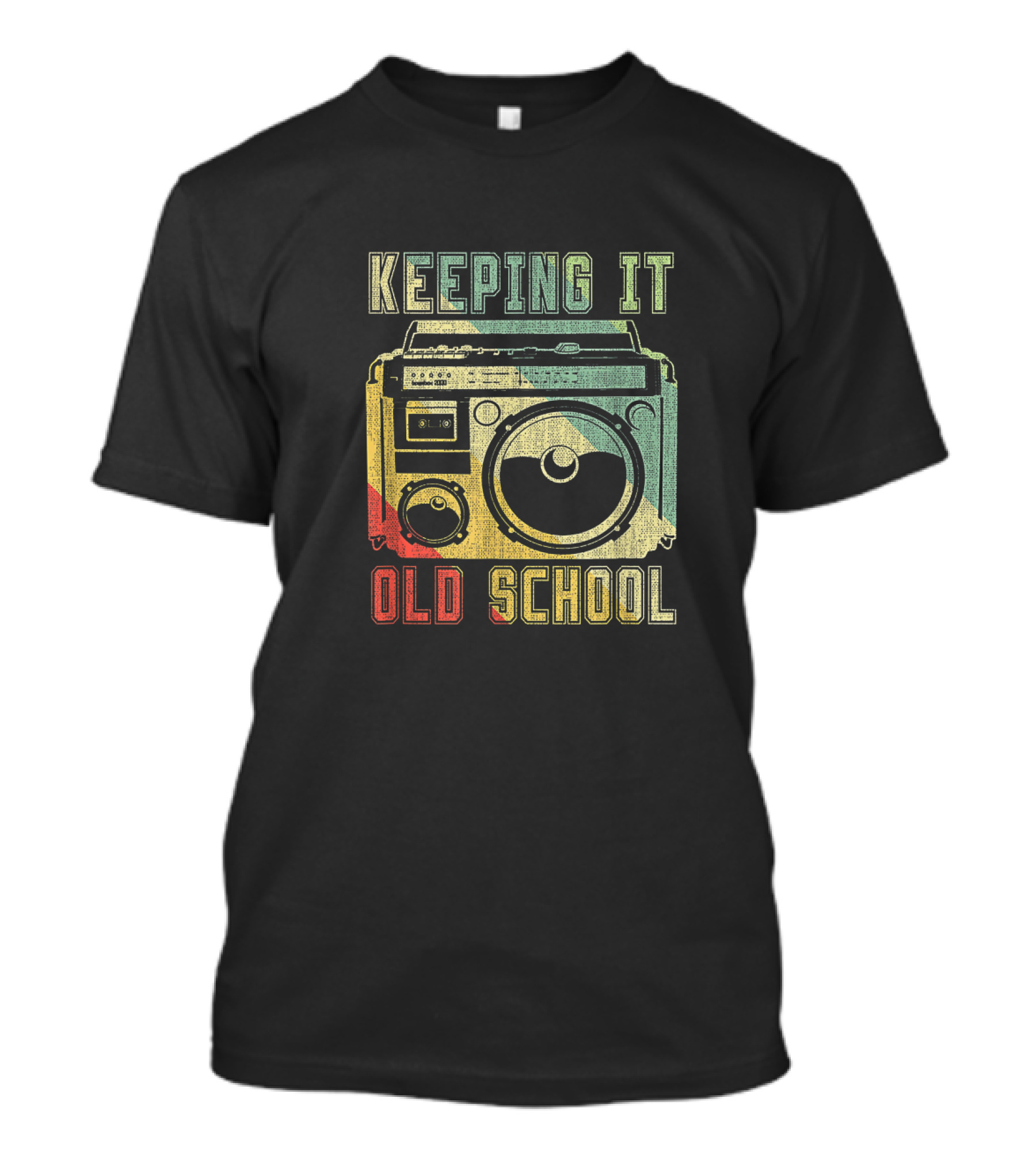 Keeping It Old School 80er 90er Boombox Musik T-Shirt
