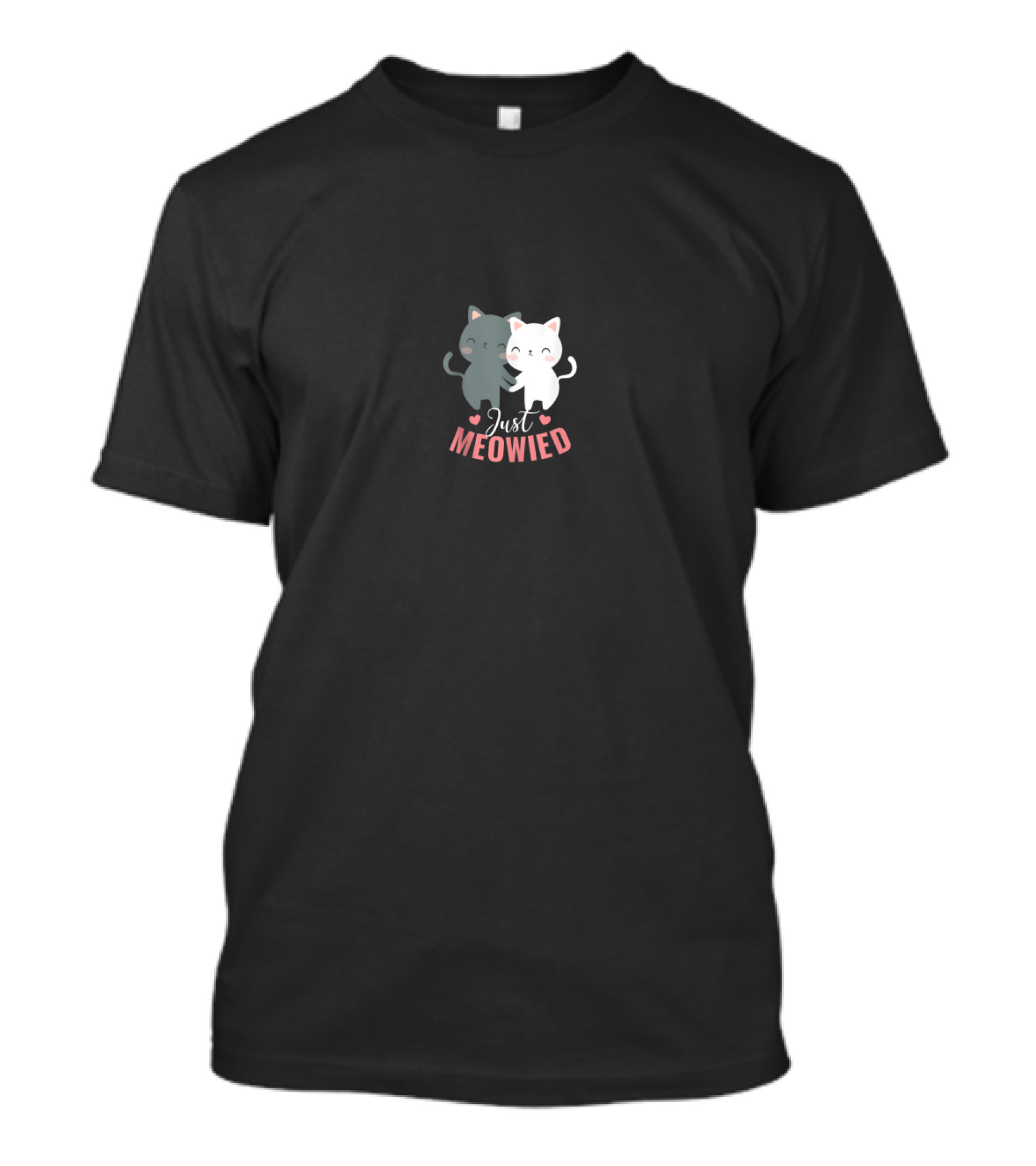 Just Meowied Cute Cat Couple Newlywed Lover T-Shirt
