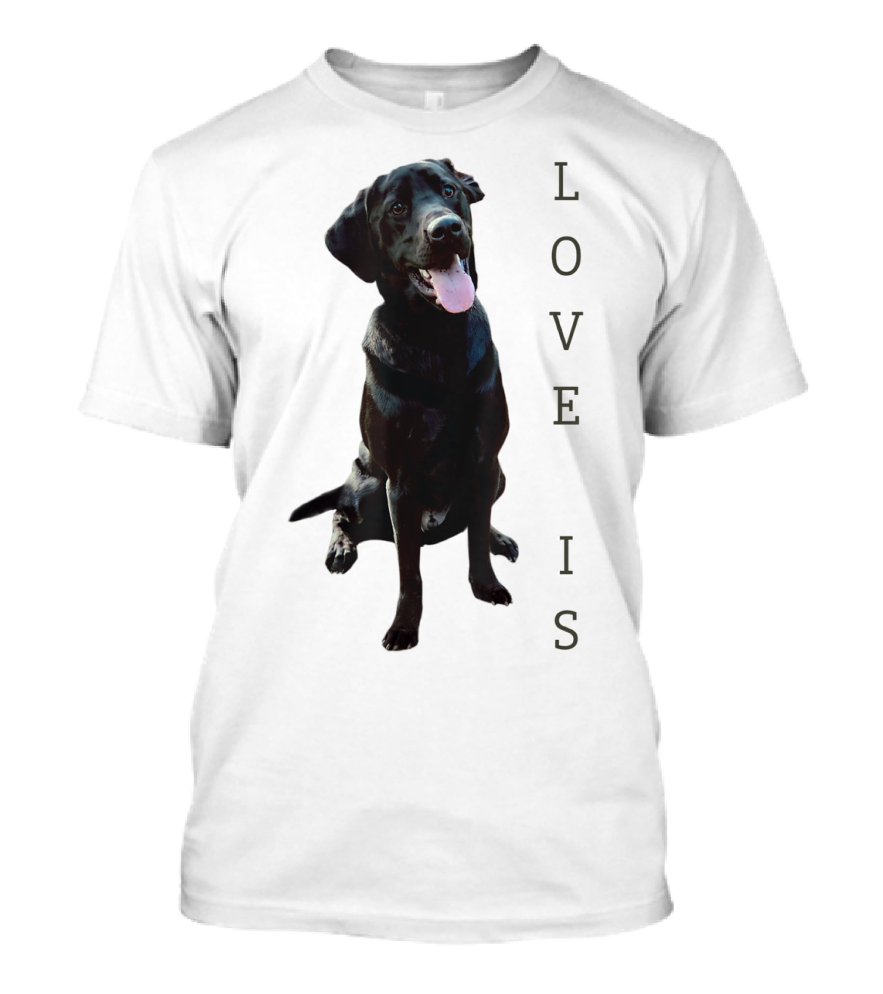 Labrador Retriever Black Lab Dog Love Is Mom Women Men Kids T-Shirt