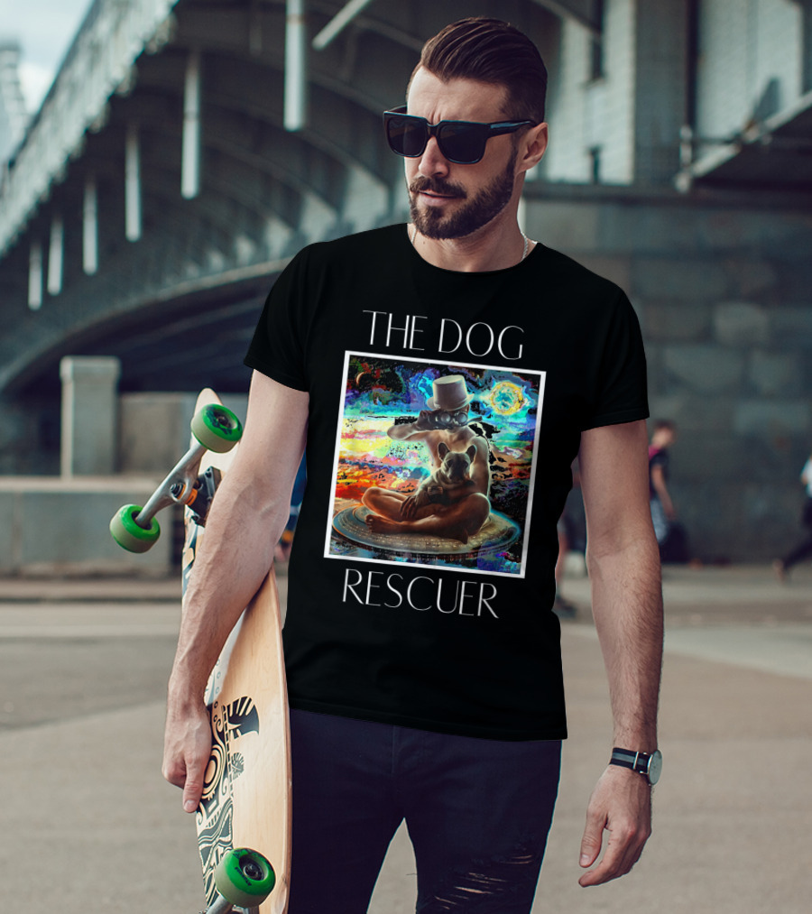 The Dog Rescuer Futuristic Animal Rescue Team Visionary Universe Journey T-Shirt