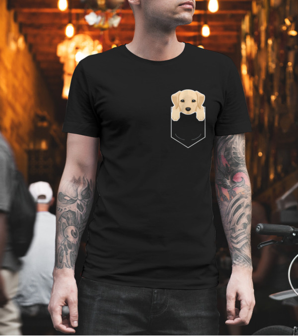 Yellow Lab In My Pocket Cute Dog Owner Labrador Retriever T-Shirt Yellow Lab In My Pocket Cute Dog Owner Labrador Retriever T-Shirt