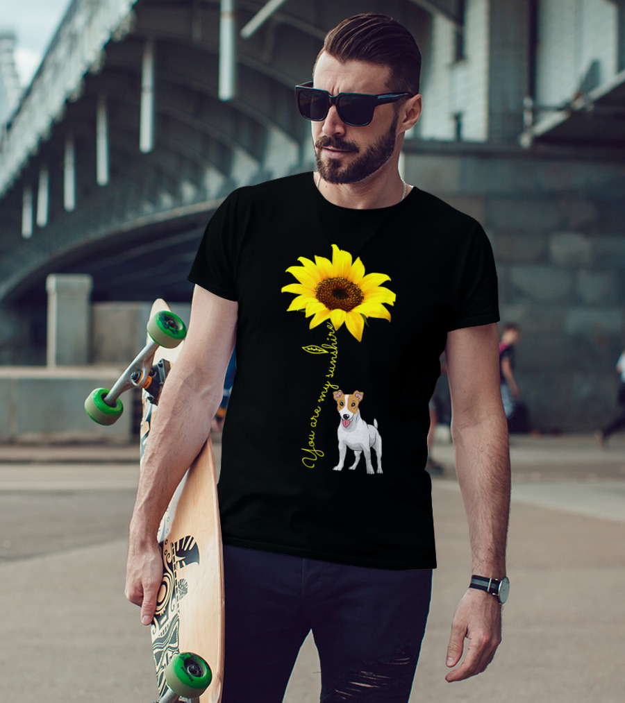 You Are My Sunshine Sunflower Jack Russell T-Shirt