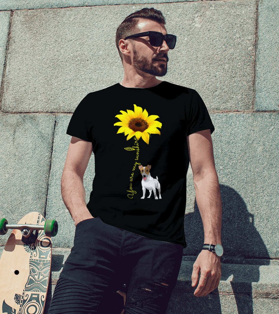 You Are My Sunshine Sunflower Jack Russell T-Shirt
