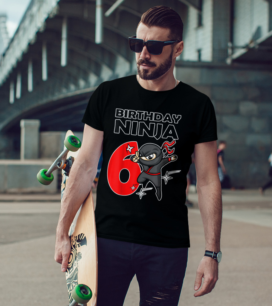 Birthday Ninja 6 Year Old Birthday T-Shirt