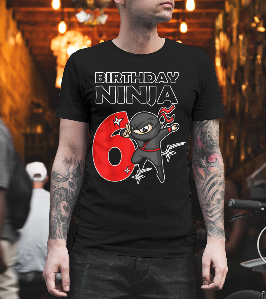 Birthday Ninja 6 Year Old Birthday T-Shirt