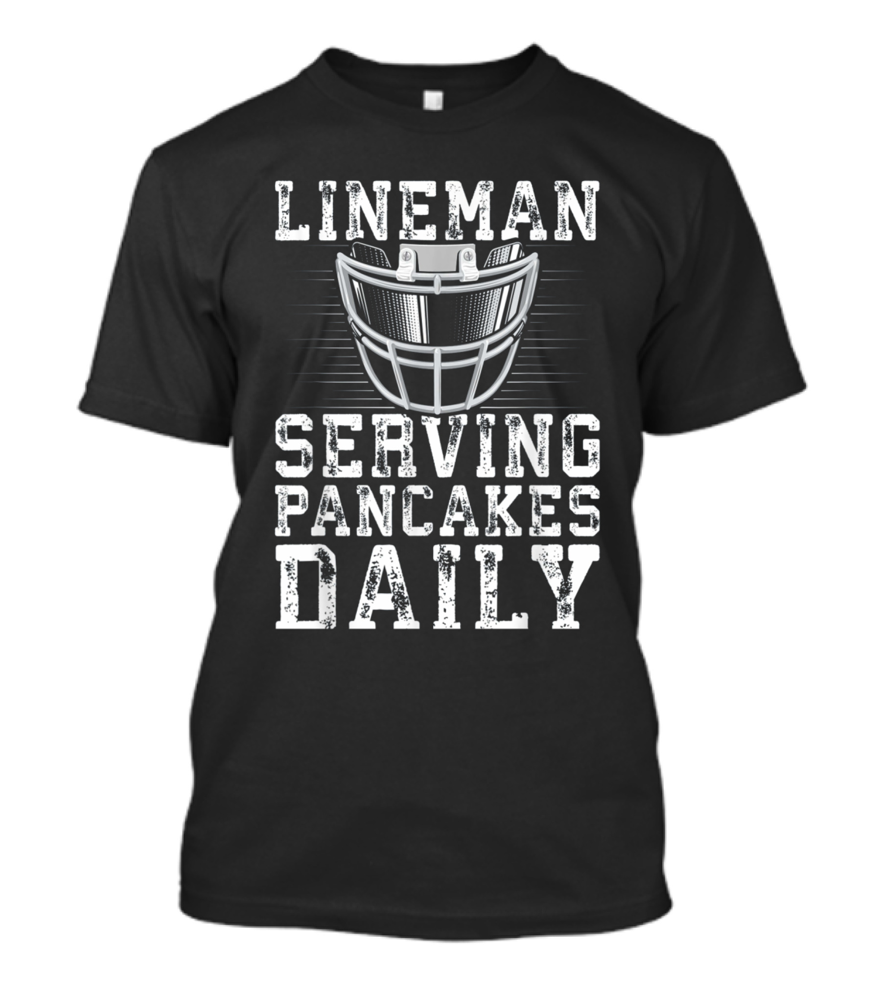 Lineman Serving Pancakes Daily Football Helmet T-Shirt