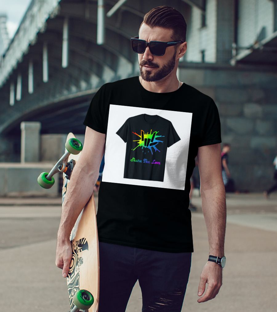 Share The Love Colorful Splash T-Shirt