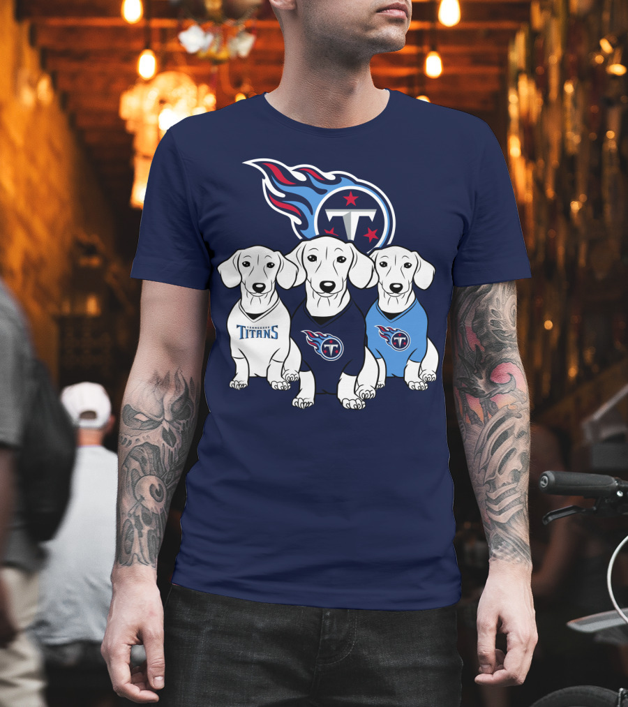 Tennessee Titans Dachshund Dog Trio T-Shirt