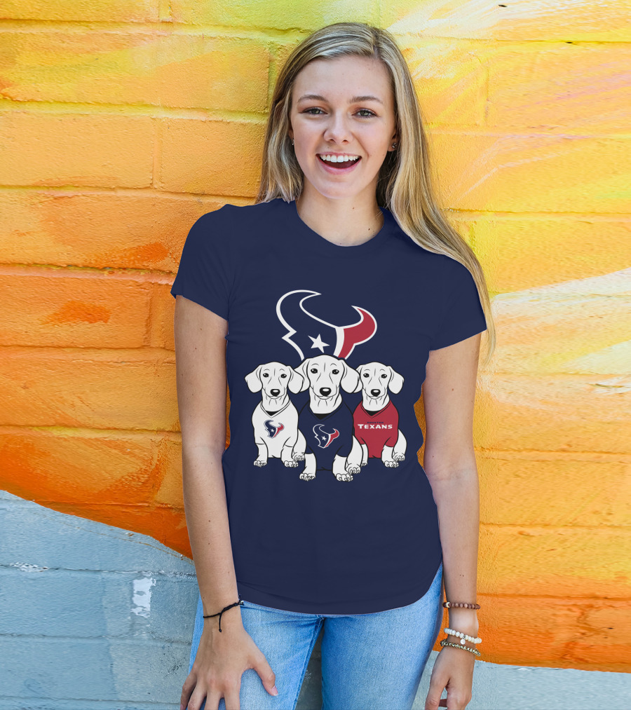 Houston Texans Dachshund  T-Shirt
