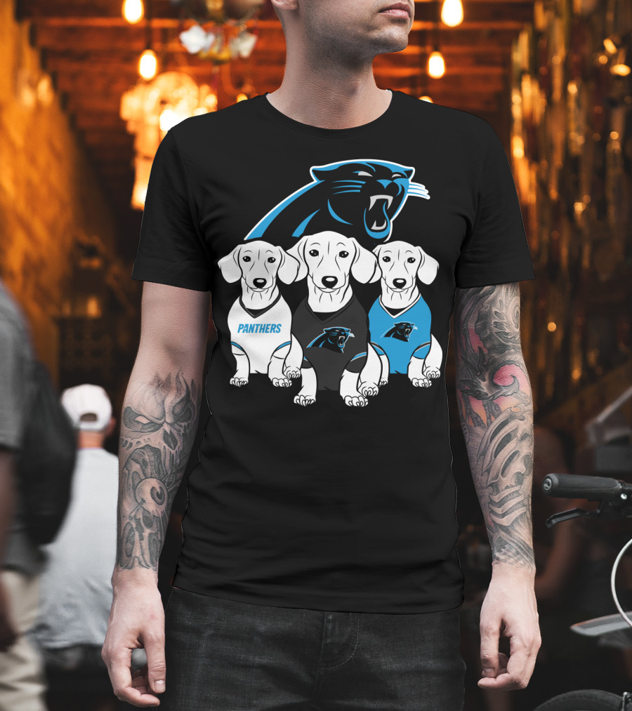 Panthers Dachshund  Dogs Trio T-Shirt