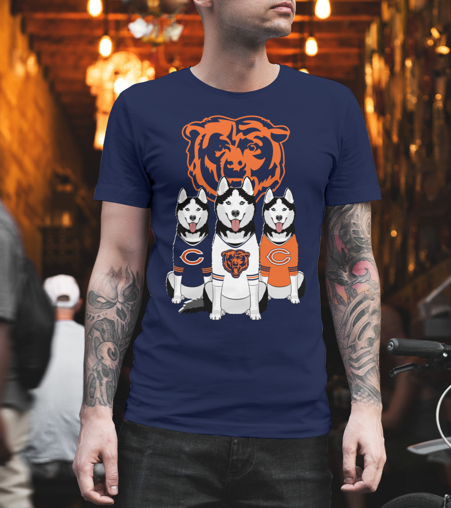Chicago Bears Triple Husky Fan Gear T-Shirt