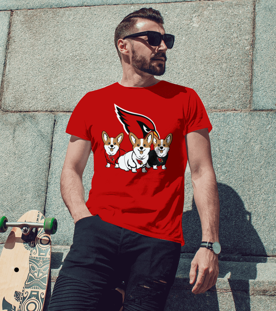 Arizona Cardinals Corgi Trio T-Shirt