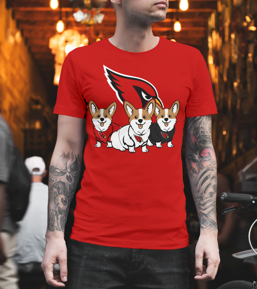 Arizona Cardinals Corgi Trio T-Shirt