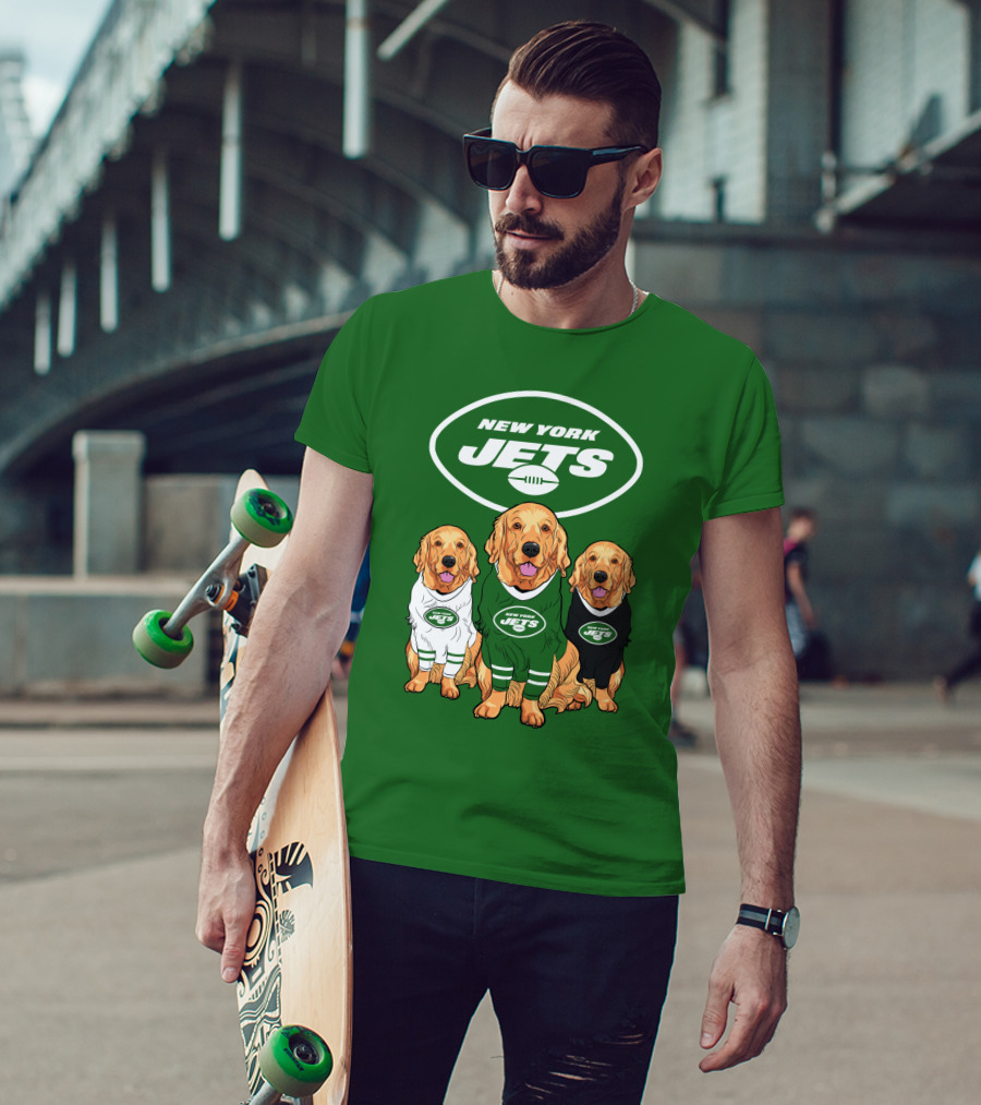 New York Jets Golden Retrievers T-Shirt
