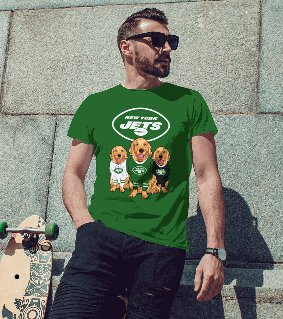New York Jets Golden Retrievers T-Shirt