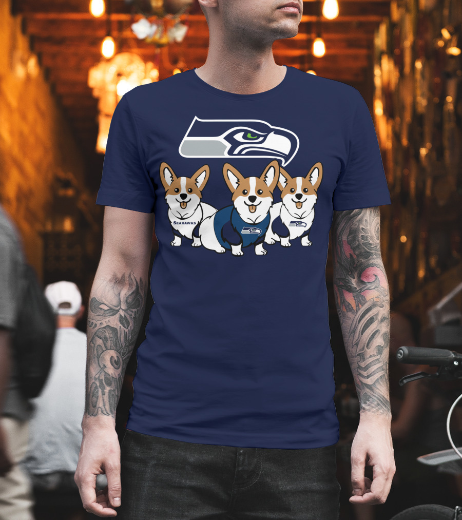 Seattle Seahawks Corgis T-Shirt