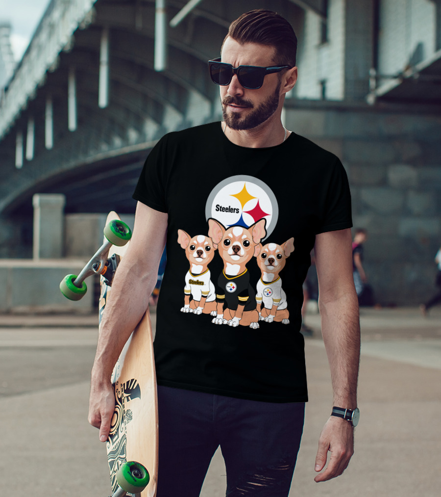 Steelers Chihuahua Trio T-Shirt