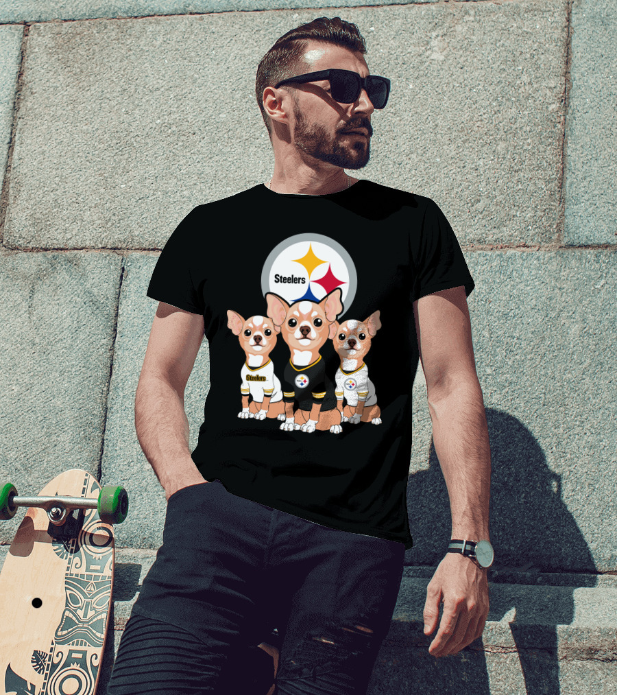 Steelers Chihuahua Trio T-Shirt