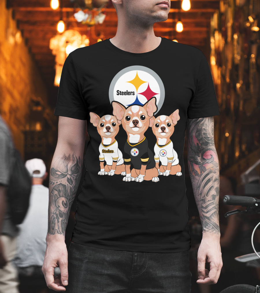 Steelers Chihuahua Trio T-Shirt