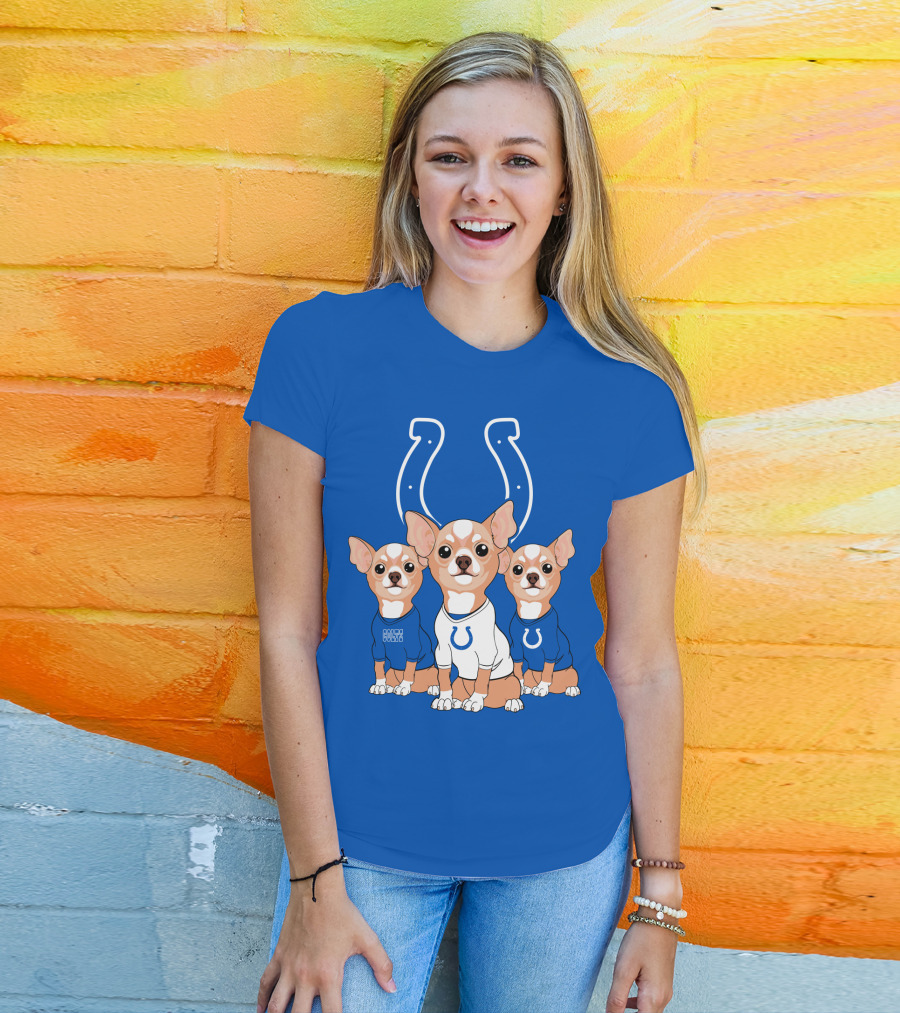 Indianapolis Colts Chihuahua Trio T-Shirt