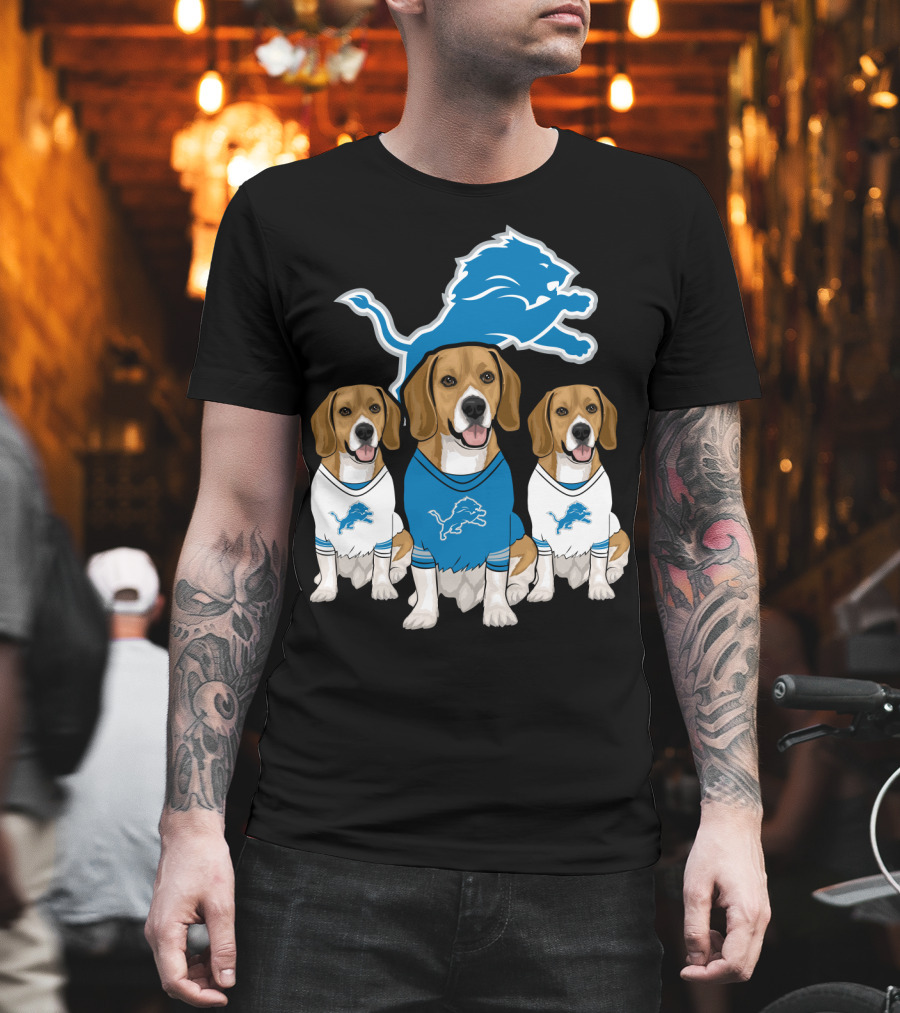 Detroit Lions Beagles T-Shirt