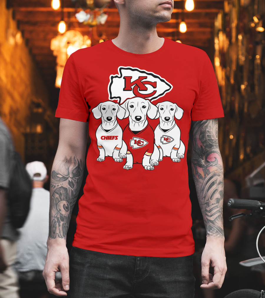 Kansas City Chiefs Dachshund Trio T-Shirt