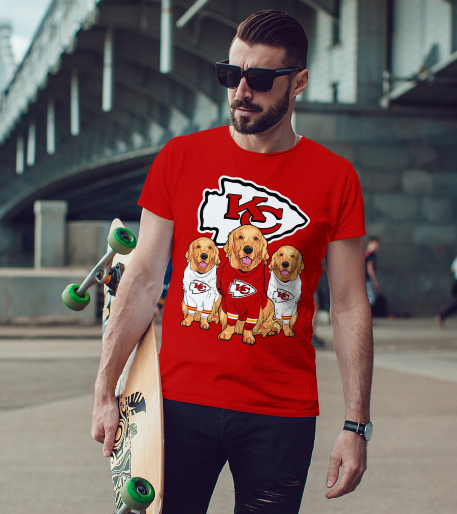 Kansas City Chiefs Golden Retrievers T-Shirt