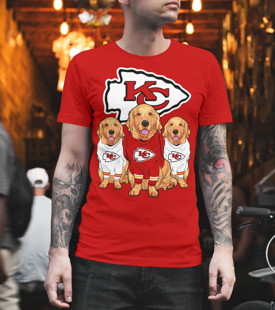 Kansas City Chiefs Golden Retrievers T-Shirt