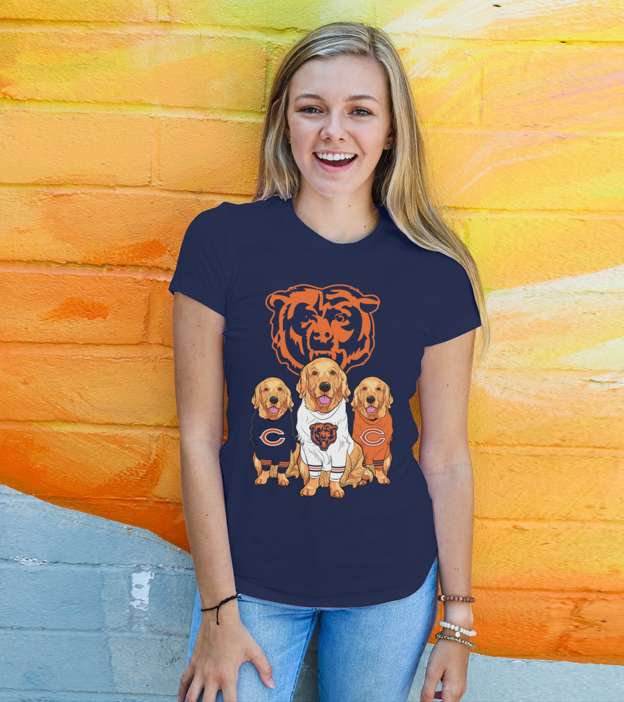 Chicago Bears Golden Retrievers T-Shirt