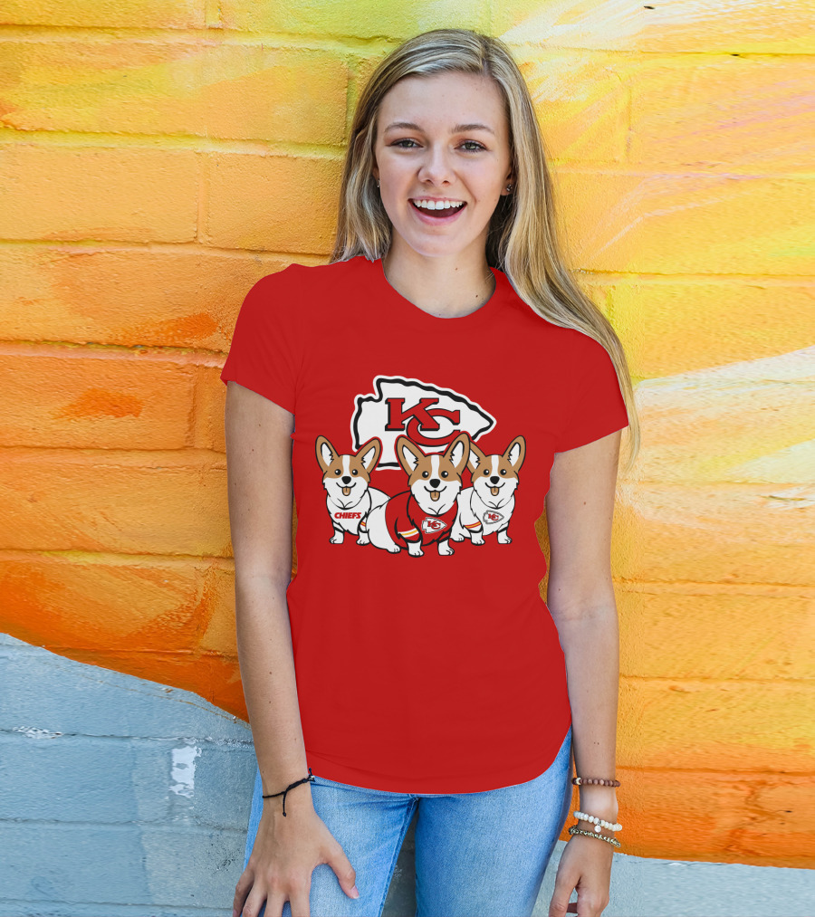 Kansas City Chiefs Corgi T-Shirt
