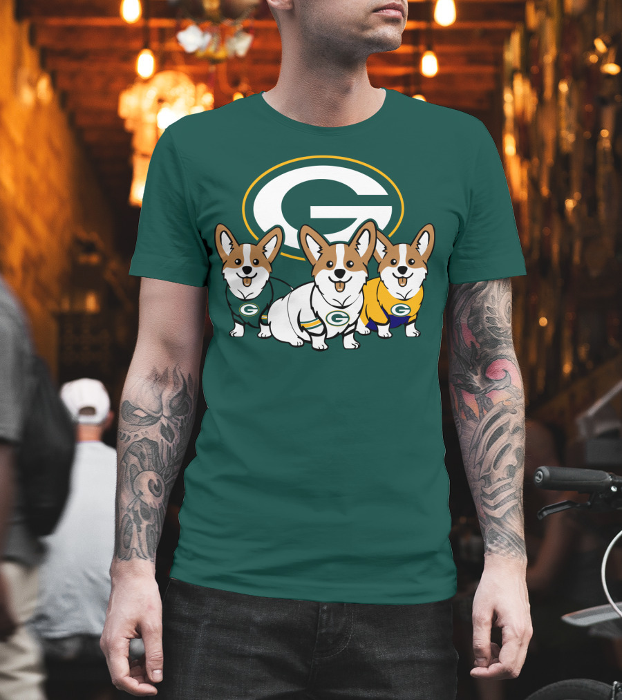 Green Bay Packers Corgi T-Shirt