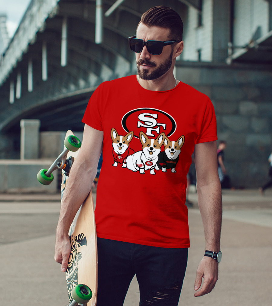 San Francisco 49ers Corgi  T-Shirt